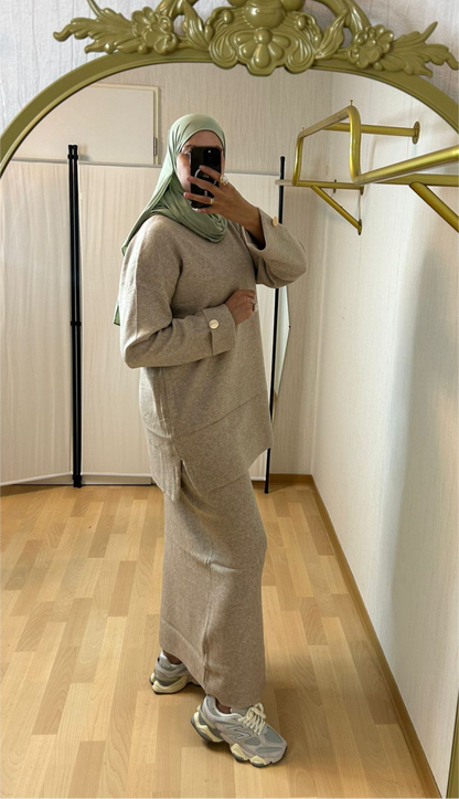 zweiteiler beig Farbe